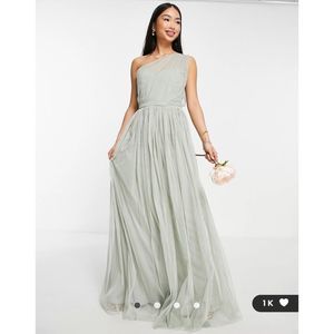 Anaya With Love One-Shoulder Bridesmaid Dress in Sage